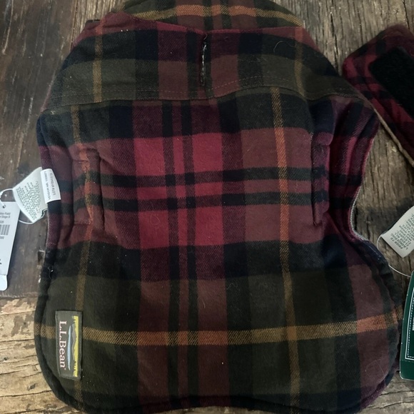 L.L.Bean Dog Plaid Multi Reversible Field Coat for Dogs Small NWT - Picture 2 of 6